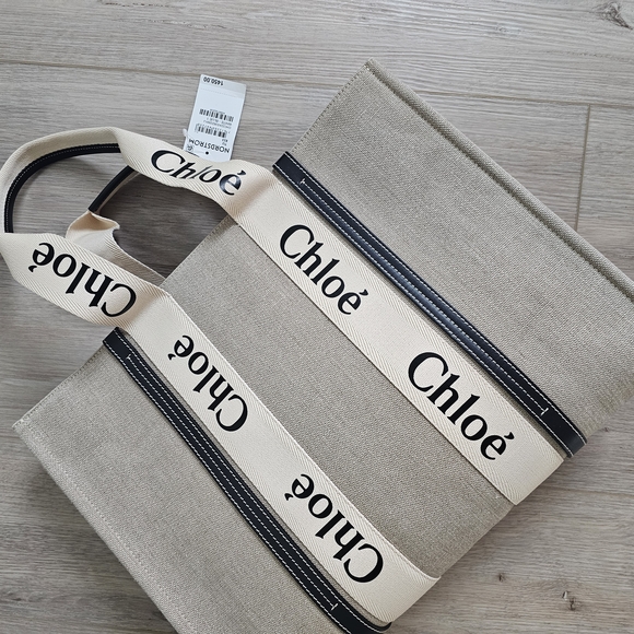 Chloe Beige and Black Tote Bag - Picture 1 of 4